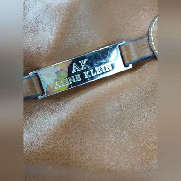 Anne Klein Soft Leather Hobo Shoulder Bag in Cognac Brown with Studs - Picture 2 of 5